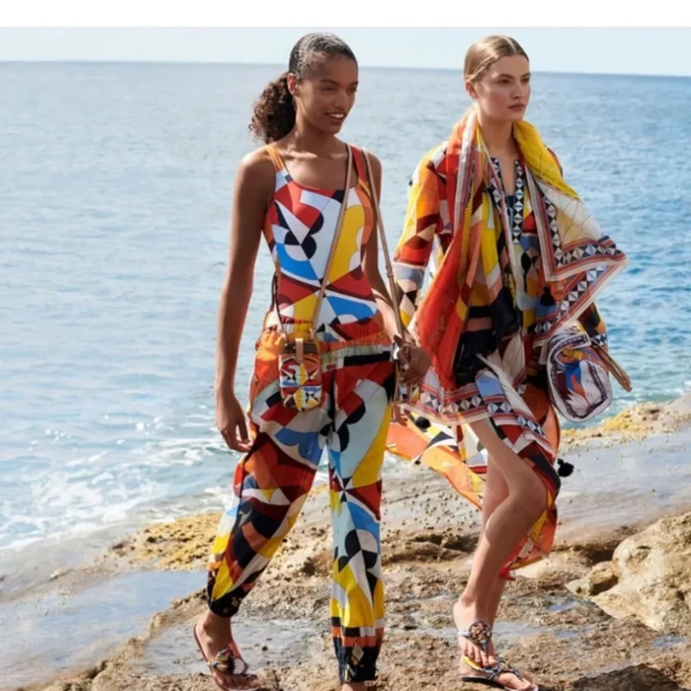 NWT Tory Burch Rose des Vents One Piece Tank Swimsuit – Size Small - Picture 2 of 6